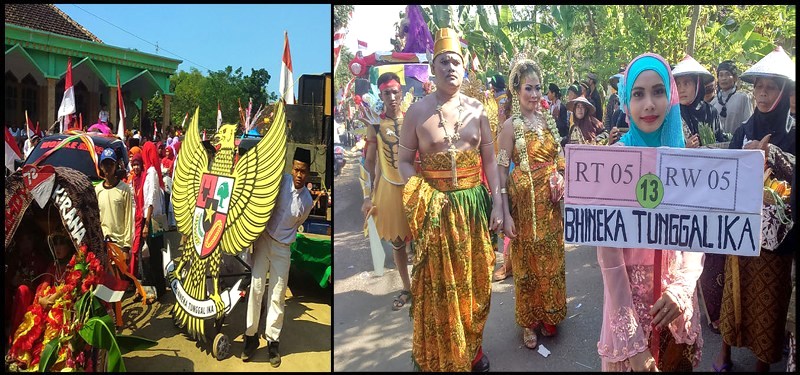 Menjaga Persatuan Pawai Karnaval di Desa Kowang Penuh 